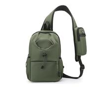 FANDARE Deporte Bolsos Cruzados con Bolsillo para el Hombro & Soporte para Agua Bandolera para Mujer Bolso de Hombro Hombro Sling Crossbody Bag Hombre Bolsa Pecho organizado Verde