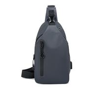 FANDARE Deporte Funcionalidad Bolsos Cruzados Bandolera para Mujer Bolso de Hombro Hombre Bolso Pecho organizado Polyester Bolso Silueta compacta y Minimalista Sling Crossbody Bag Gris