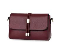 FANDARE Elegante Bolso Bandolera Mujer Bolso Movil Mujer Bolso de Hombro Bolso de Mano de Mujer Cruzado Bolso de Mensajero Bolso Movil Crossbody Bag de Cuero PU Vino Rojo