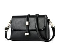 FANDARE Elegante Bolso Bandolera Mujer Bolso Movil Mujer Bolso de Hombro Bolso de Mano de Mujer Cruzado Bolso de Mensajero Bolso Movil Crossbody Bag de Cuero PU Negro