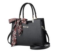 FANDARE Elegante Bolso de Mano para Mujer Bolso Bandolera PU Cuero Bolsos de Hombro Gran Capacidad Bolsos Cruzados para Viajes Compras Trabajo Citas Negro