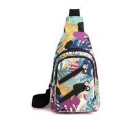 FANDARE Elegante Bolsos Cruzados Mujer Bolsos de Hombro Cruzados con Orificio para Auriculares Chica Mochilas Bolsos a travesar Impermeable Bolso Mensajero Pecho Bandolera Bolso asimétrico Sling Bag