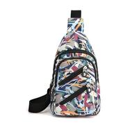 FANDARE Elegante Bolsos Cruzados Mujer Bolsos de Hombro Cruzados con Orificio para Auriculares Chica Mochilas Bolsos a travesar Impermeable Bolso Mensajero Pecho Bandolera Bolso asimétrico Sling Bag