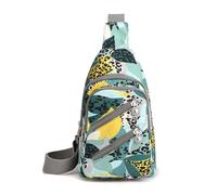 FANDARE Elegante Bolsos Cruzados Mujer Bolsos de Hombro Cruzados con Orificio para Auriculares Chica Mochilas Bolsos a travesar Impermeable Bolso Mensajero Pecho Bandolera Bolso asimétrico Sling Bag