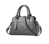FANDARE Elegante Bolsos de Mano Bolso Bandolera Mujer Bolso Movil Bolso de Hombro Cruzado Señora Tote Shopper Bolso de Mensajero Bolso Movil Trabajo Viajar Crossbody Bag de Cuero PU Gris