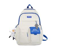 FANDARE Elegante Bolsos Mochila para Mujer Mochilas Tipo Casual Bolsos Bandolera para Ordenador Portátil 15.6 Pulgadas Bolsas Escolares Bolsa de la Universidad Mochila Universidad Viaje Blanco