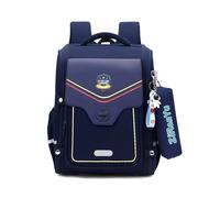 FANDARE Estilo británico Mochilas Infantiles con Estuche para lápices Escolar Juveniles niña niño Mochila Escolar Reflectantes Mochila de Colegio Adolescentes Primaria Instituto Backpack Azul Marino