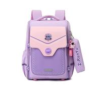 FANDARE Estilo británico Mochilas Infantiles con Estuche para lápices Escolar Juveniles niña niño Mochila Escolar Reflectantes Mochila de Colegio Adolescentes Primaria Instituto Backpack Morado