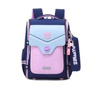 FANDARE Estilo británico Mochilas Infantiles con Estuche para lápices Escolar Juveniles niña niño Mochila Escolar Reflectantes Mochila de Colegio Adolescentes Primaria Instituto Backpack Rosa