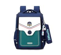 FANDARE Estilo británico Mochilas Infantiles con Estuche para lápices Escolar Juveniles niña niño Mochila Escolar Reflectantes Mochila de Colegio Adolescentes Primaria Instituto Backpack Azul Lago