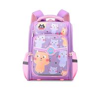 FANDARE Estilo británico Mochilas Infantiles Escolar Juveniles niña niño Mochila Escolar Reflectantes Mochila de Colegio Adolescentes Primaria Instituto Casual Backpack Morado Nuevo