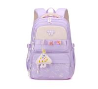FANDARE Grafiti Mochilas Tipo Casual Lindo Mochila de Uso Diario Estudiante Compañero Universitario Minimalista Mochila Escolar Adolescentes Marcha Mujeres Hombre Bolsas Escolares Morado Claro