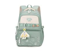 FANDARE Grafiti Mochilas Tipo Casual Lindo Mochila de Uso Diario Estudiante Compañero Universitario Minimalista Mochila Escolar Adolescentes Marcha Mujeres Hombre Bolsas Escolares Azul Gris