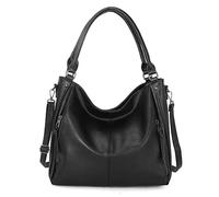 FANDARE Grande Bolsos de Mujer Bandolera Bolso Hombro Cruzado PU Cuero Impermeable para Viaje Trabajo Escuela Compras Conmutar Crossbody Bag Negro