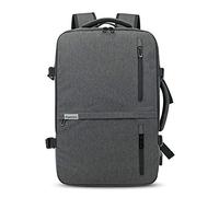 FANDARE Hombre Mochila 15.6 Pulgadas Laptop Negocio Bolso de Mano Adolescente Bolsas Escolares Estudiante Viajar Casual Daypack con USB Impermeable Poliéster Gris
