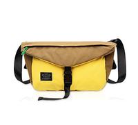 FANDARE Hombres/Mujeres Bolsa de Hombro Unisexo Bolsa de Mensajero Commuter Viajar Messenger Bag Gran Capacidad Impermeable Poliéster Amarillo Marron