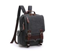 FANDARE Lienzo Bolso de Hombro para Hombre Mujer Bolsa Bandolera Bolso de Cintura Militar Mochila Bolso Cruzado para Viajes Ciclismo Senderismo Sling Crossbody Bag Negro A