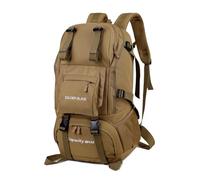 FANDARE Lienzo Mochila de Senderismo Mochila Enrollable Mochilas de Marcha Mochilas de Ciclismo Trekking al Aire Libre Daypack Bolsa de Cuerda para Viaje Excursionismo Equipaje Daypacks Caqui