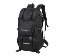 FANDARE Lienzo Mochila de Senderismo Mochila Enrollable Mochilas de Marcha Mochilas de Ciclismo Trekking al Aire Libre Daypack Bolsa de Cuerda para Viaje Excursionismo Equipaje Daypacks Negro