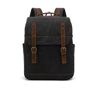 FANDARE Lienzo Mochilas Tipo Casual Mochila de Senderismo Militar Hombre Mochila Bolsas y Fundas para portátiles y netbooks Mochilas de Marcha Mochilas de Ciclismo Daypack Equipaje Daypacks Negro