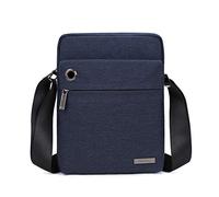 FANDARE Ligera Bolso Hombre Bandolera Bolsos Hombres Bolso Bandolera Hombre Bolso de Mensajero con Orificio para Auriculares Urban Bolso Bandolera Hombre Bolsos Cruzados Viaje Messenger Bag Azul A