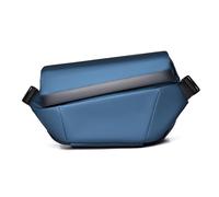 FANDARE Ligera Bolsos de Hombro Cruzados Bolsa Bandolera con Correa para trípode Hombre Bandolera Urbana Pecho organizado PU Cuero Bolso Crossbody Impermeable Duradero Sling Crossbody Bag Azul