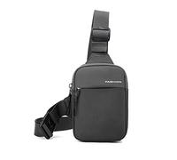 FANDARE Ligero Bolsa de Pecho Bolso Hombro Bolsa Cruzada Bolsos Bandolera Hombres Sling Bag para Ciclismo Escolar Viaje Senderismo Crossbody Bag Impermeable Nailon Gris