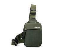 FANDARE Ligero Bolsa de Pecho Bolso Hombro Bolsa Cruzada Bolsos Bandolera Hombres Sling Bag para Ciclismo Escolar Viaje Senderismo Crossbody Bag Impermeable Nailon Verde