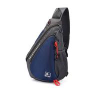 FANDARE Ligero Bolsos Cruzados Sling Bag Bolsa de Pecho Hombre Mujer Bolsa Deportiva de Hombro Bandoleras Cruzada Crossbody Rucksack para Colegio Viaje Ciclismo Hiking Camping Durable Poliéster Azul