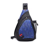 FANDARE Ligero Bolsos Cruzados Sling Bag Bolsa de Pecho Hombre Mujer Bolsa Deportiva de Hombro Bandoleras Cruzada Crossbody Rucksack para Colegio Viaje Ciclismo Hiking Camping Durable Poliéster Azul