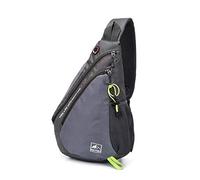 FANDARE Ligero Bolsos Cruzados Sling Bag Bolsa de Pecho Hombre Mujer Bolsa Deportiva de Hombro Bandoleras Cruzada Crossbody Rucksack para Colegio Viaje Ciclismo Hiking Camping Durable Poliéster Gris