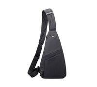 FANDARE Ligero Deporte Bolsos Cruzados con Bandas Reflectantes Bandolera para Mujer Bolso de Hombro Hombro Sling Crossbody Bag Hombre Bolsa Pecho organizado Negro Gris