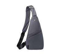FANDARE Ligero Deporte Bolsos cruzados con bandas reflectantes bandolera para mujer Bolso de hombro Hombro Sling Crossbody Bag Hombre Bolsa pecho organizado Gris