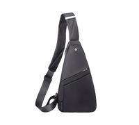 FANDARE Ligero Deporte Bolsos cruzados con bandas reflectantes bandolera para mujer Bolso de hombro Hombro Sling Crossbody Bag Hombre Bolsa pecho organizado Negro
