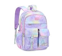FANDARE Lindo Mochilas Infantiles Galaxy Mochila Ultraligero Mochilas Escolares para niños y niñas Mochilas Infantil Mochilas Tipo Casual para Estudiante Viaje Mochila Escolar Galaxia Púrpura