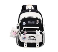 FANDARE Lindo Mochilas Infantiles Mochila Mochilas Escolares Mochilas Infantil Mochilas Tipo Casual Niñas para Estudiante Viaje Mochila Escolar con cinturón de fijación de Equipaje Negro