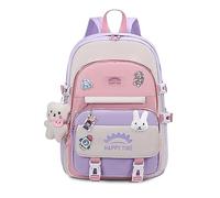 FANDARE Lindo Mochilas Infantiles Mochila Mochilas Escolares Mochilas Infantil Mochilas Tipo Casual Niñas para Estudiante Viaje Mochila Escolar con cinturón de fijación de Equipaje Púrpura