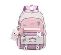 FANDARE Lindo Mochilas Infantiles Mochila Mochilas Escolares Mochilas Infantil Mochilas Tipo Casual Niñas para Estudiante Viaje Mochila Escolar con cinturón de fijación de Equipaje Rosa