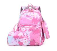 FANDARE Lindo Mochilas Infantiles Mochila Ultraligero Mochilas Escolares para niños y niñas Mochilas Infantil con Bolsa de Almuerzo & Estuche Mochilas Tipo Casual Rosa