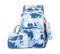 FANDARE Lindo Mochilas Infantiles Mochila Ultraligero Mochilas Escolares para niños y niñas Mochilas Infantil con Bolsa de Almuerzo & Estuche Mochilas Tipo CasualAzul Oscuro