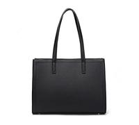 FANDARE Maletín Portátil Mujer Grande Bolso Bandolera Impermeable Shoppers y Bolsos de Hombro PU Cuero Bolso de Mano para Viajes Compras Trabajo Citas Negro