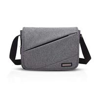FANDARE Mensajero Messenger Bag Crossbody Bolso Bandolera Shoulder Bag Estudiante Viaje Trabajo Escuela Bolso Poliéster Gris