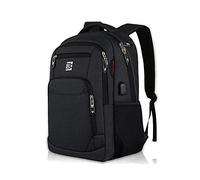 FANDARE Mochila Antirrobo Impermeable Mochila para Portátil de hasta 15.6 Multiusos Mochilas Escolares con Puerto de Carga USB para Diario Negocio Trabajo Unisexo Viaje Bolsas Escolares Negro