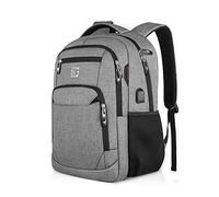 FANDARE Mochila Antirrobo Impermeable Mochila para Portátil de hasta 15.6 Multiusos Mochilas Escolares con Puerto de Carga USB para Diario Negocio Trabajo Unisexo Viaje Bolsas Escolares Gris