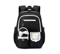 FANDARE Mochila Colegial para Mujer Mochila Universitaria Ligera con Bolsillo para Portátil de 16 Pulgadas Acolchado Impermeable Oxford Espalda Transpirable Acolchada Correa Pectoral Blanco