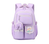 FANDARE Mochila Colegial para Mujer Mochila Universitaria Ligera con Bolsillo para Portátil de 16 Pulgadas Acolchado Impermeable Oxford Espalda Transpirable Acolchada Correa Pectoral Morado Claro