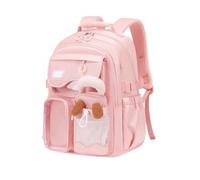 FANDARE Mochila Colegiala para Mujer Mochila de Ordenador con Banda para Maleta Funda Oculta Antirrobo Ligera Impermeable Gran Capacidad para Universidad viajes diarios Rosa