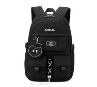 FANDARE Mochila con Monedero, Mochila Escolar Moderna para Secundaria & Bachillerato, Mochila versátil Diaria para Niñas & Niños 5-14 años - Uso Diario, Viajes, Campus Negro