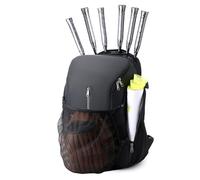 FANDARE Mochila de Baloncesto Tenis Bádminton Bolsas para Material Mujer Hombre Mochilas Tipo Casual Baloncesto Bolsas para Material Mochila Laptop Daypack con Compartimento para Zapatos Negro