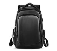 FANDARE Mochila de Portátil, Mochila Escolares con USB para Ordenador 15,6 Pulgadas, Hombres/Mujeres Bolsas Escolares para Diario Negocio Trabajo Viaje, Impermeable Poliéster Negro